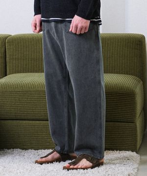 공용 브레이크 데님 팬츠 (D/GREY)