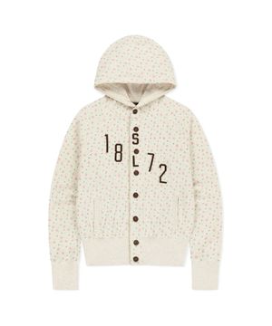 W 1872 Button Up Hoodie Floral