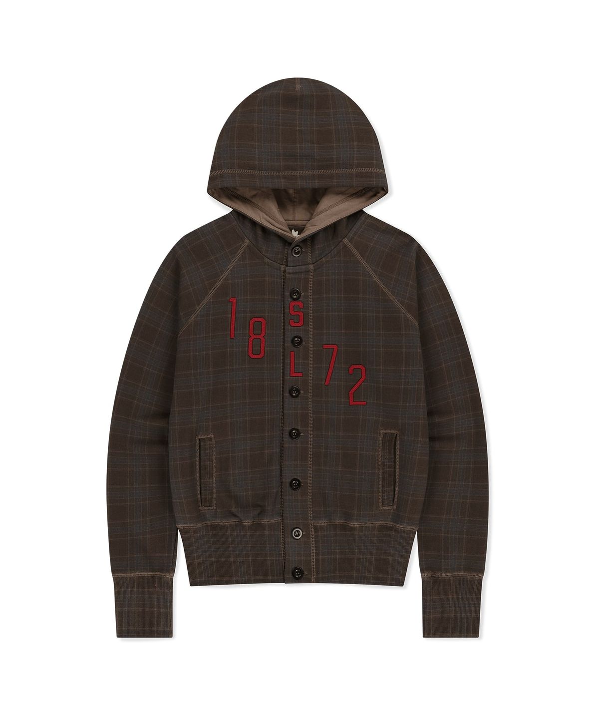 썬러브투어(SUNLOVETOUR) W 1872 Button Up Hoodie Brown