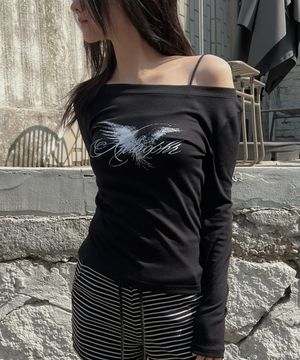 크로우 보트넥 롱슬리브 (블랙)