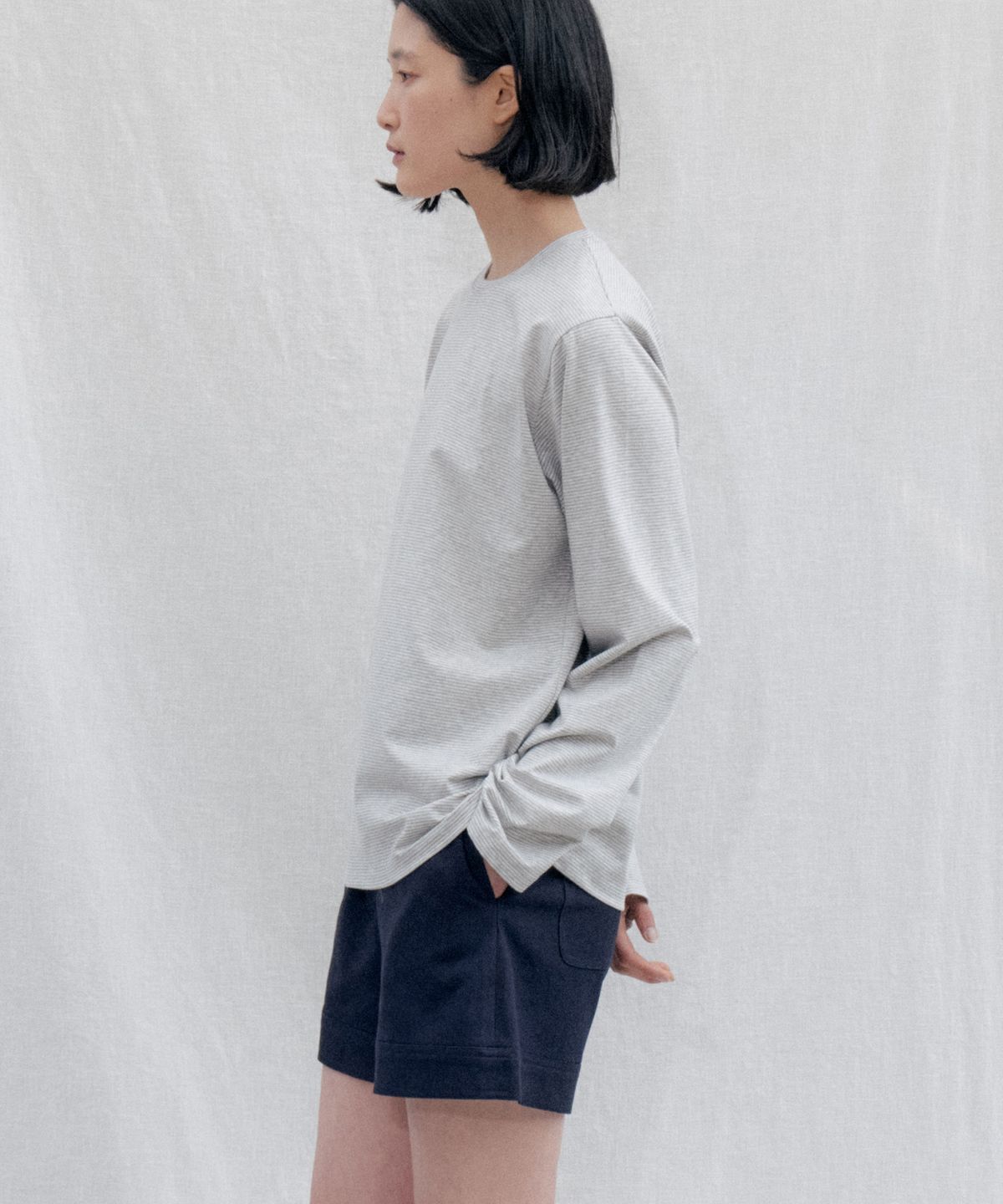 스텝어라운드(STEP AROUND) Soft Cotton Pocket Banding Shorts_NAVY