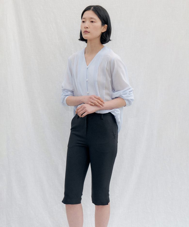 Stretch Capri Pants_BLACK