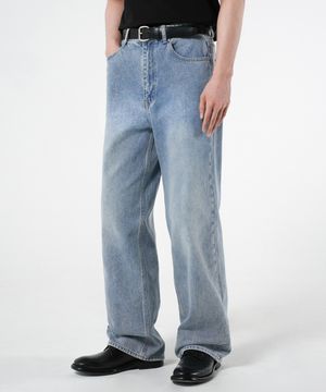 EXTRA WIDE DENIM PANTS [LIGHT BLUE]