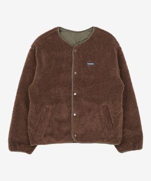 리버시블 플리스 카라리스 자켓 브라운 S