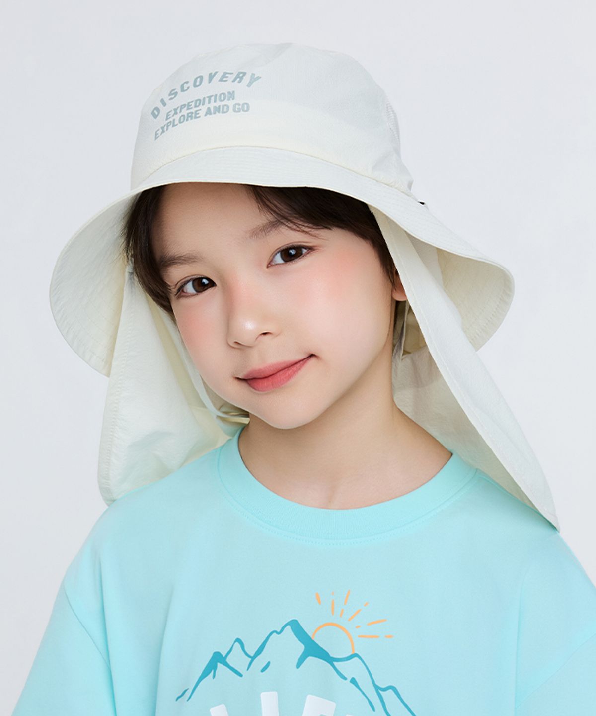 디스커버리 키즈(DISCOVERY KIDS) 선쉐이드 디테처블 버킷햇 (IVORY)