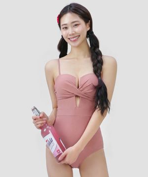 UPF 50+ 자외선차단 버터플라이 모노키니_핑크