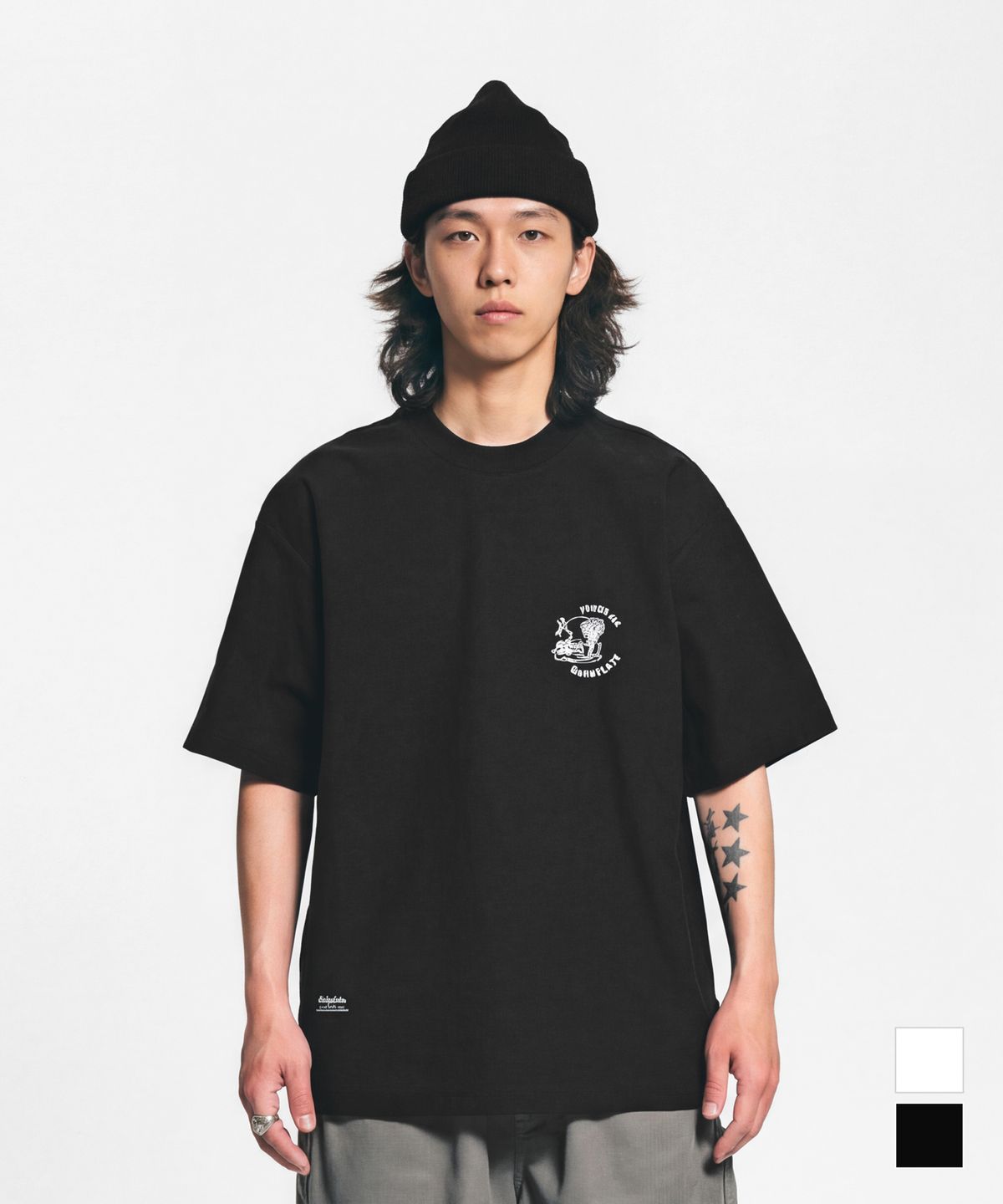 미드업데이트(MIDUPDATE) Mud gambling T shirts Black