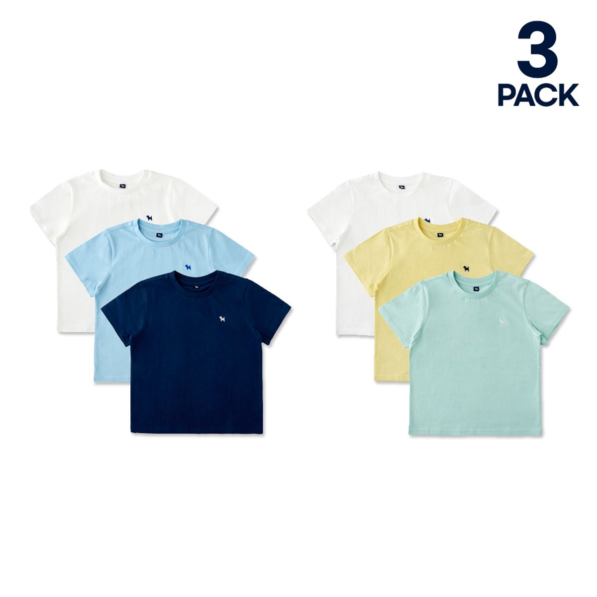 블루독(BLUEDOG) 베이직 반팔 3PACK 티셔츠 (269E0-670-01)