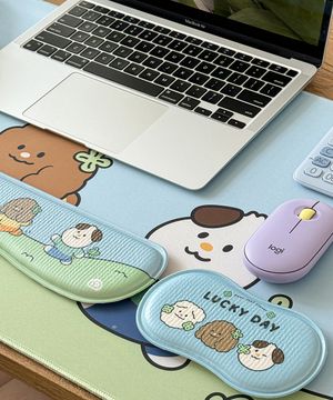 럭키데이 뭉쓰리 마우스 키보드 손목받침대
