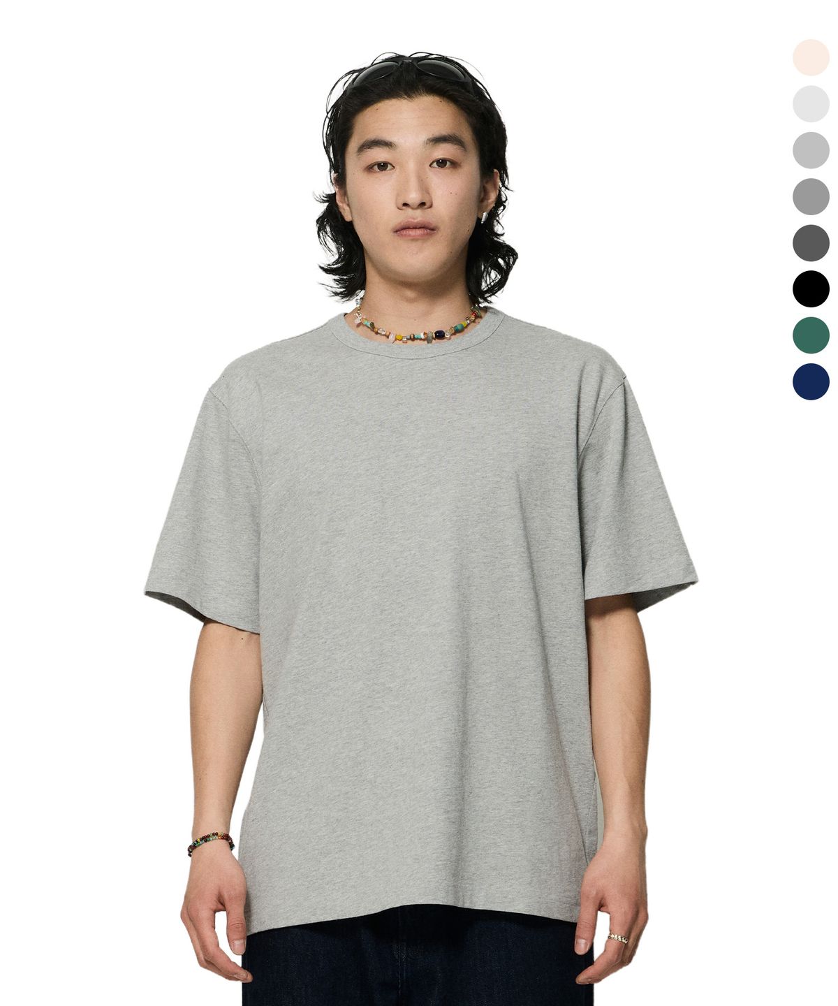 디스커스 애슬레틱(DISCUS ATHLETIC) 헤비웨이트 오버 핏 블랭크 티셔츠