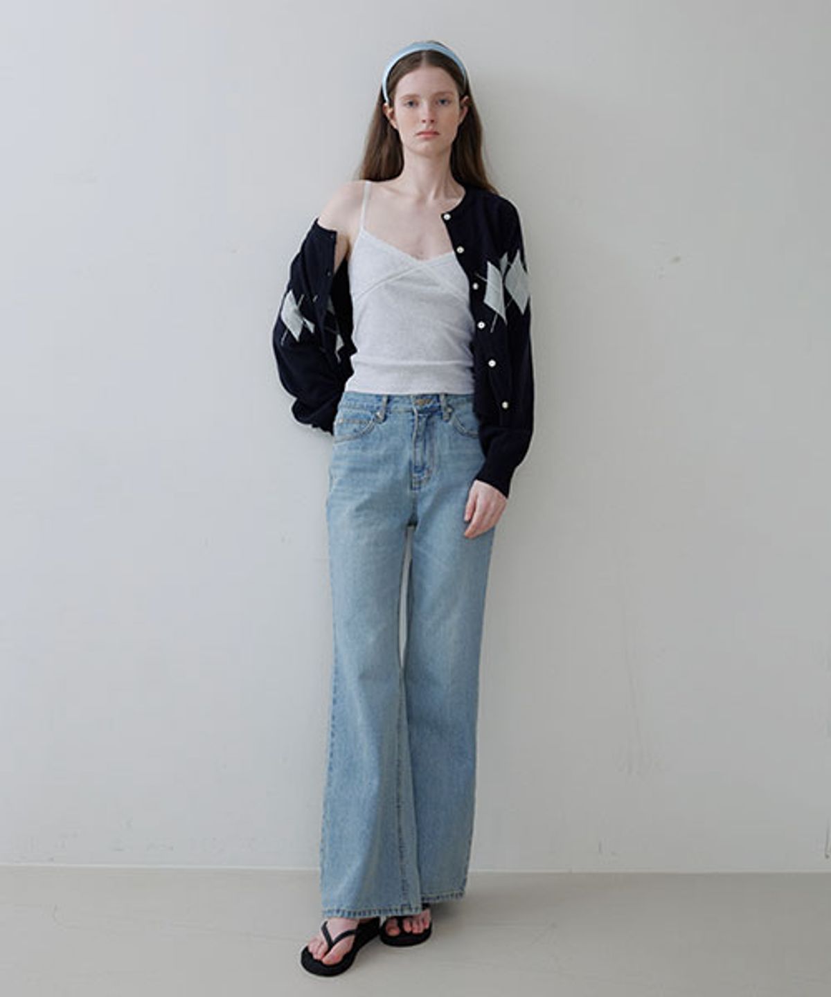 노운베러(KNOWNBETTER) Damaged flared denim pants [KNSS06PT08]_Light blue