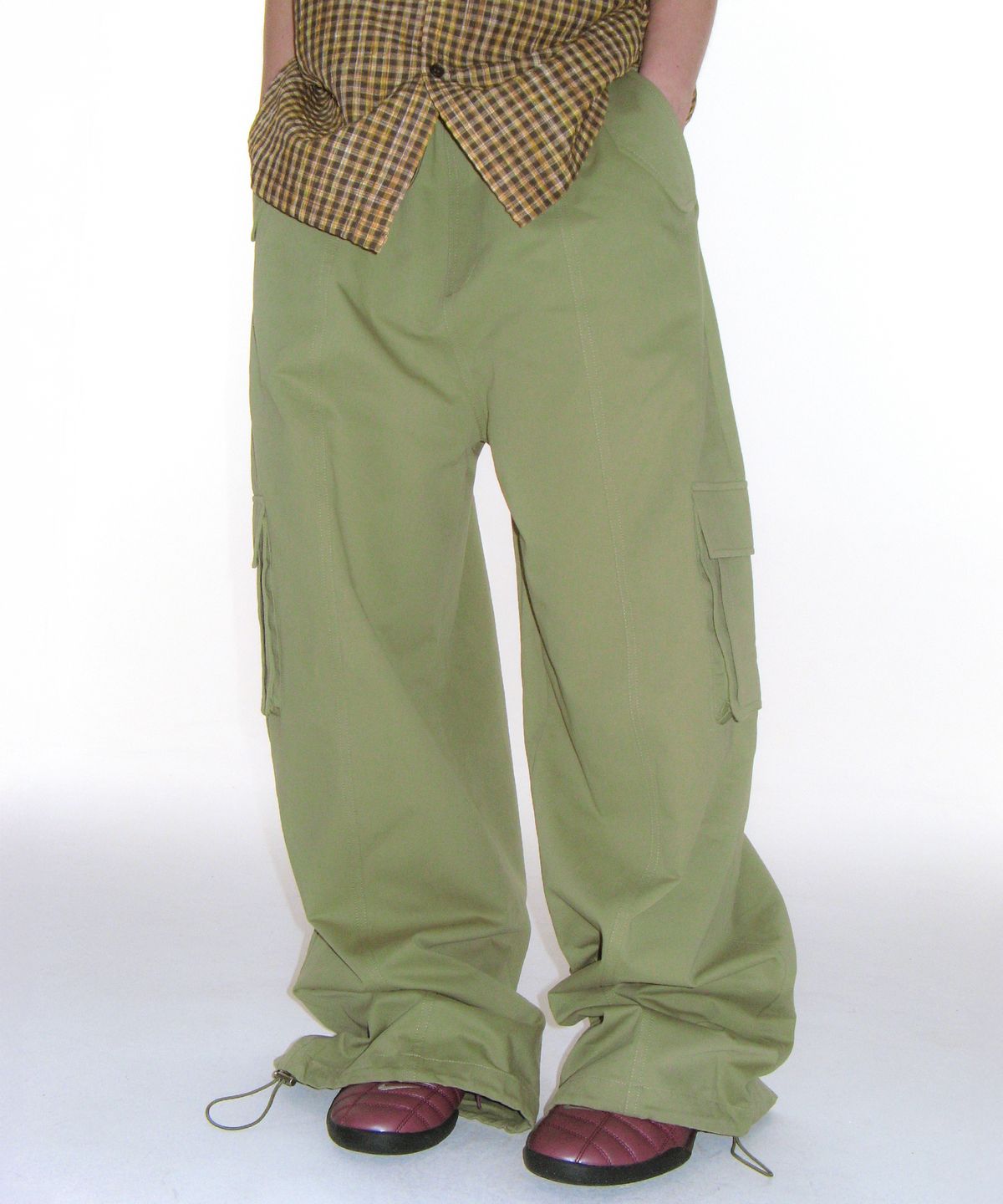 아메스 월드와이드(AMES-WORLDWIDE) OVER FIT CARGO PANTS KHAKI