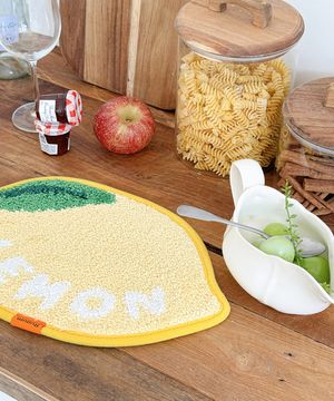 프루티 레몬 자카드 오브제 매트