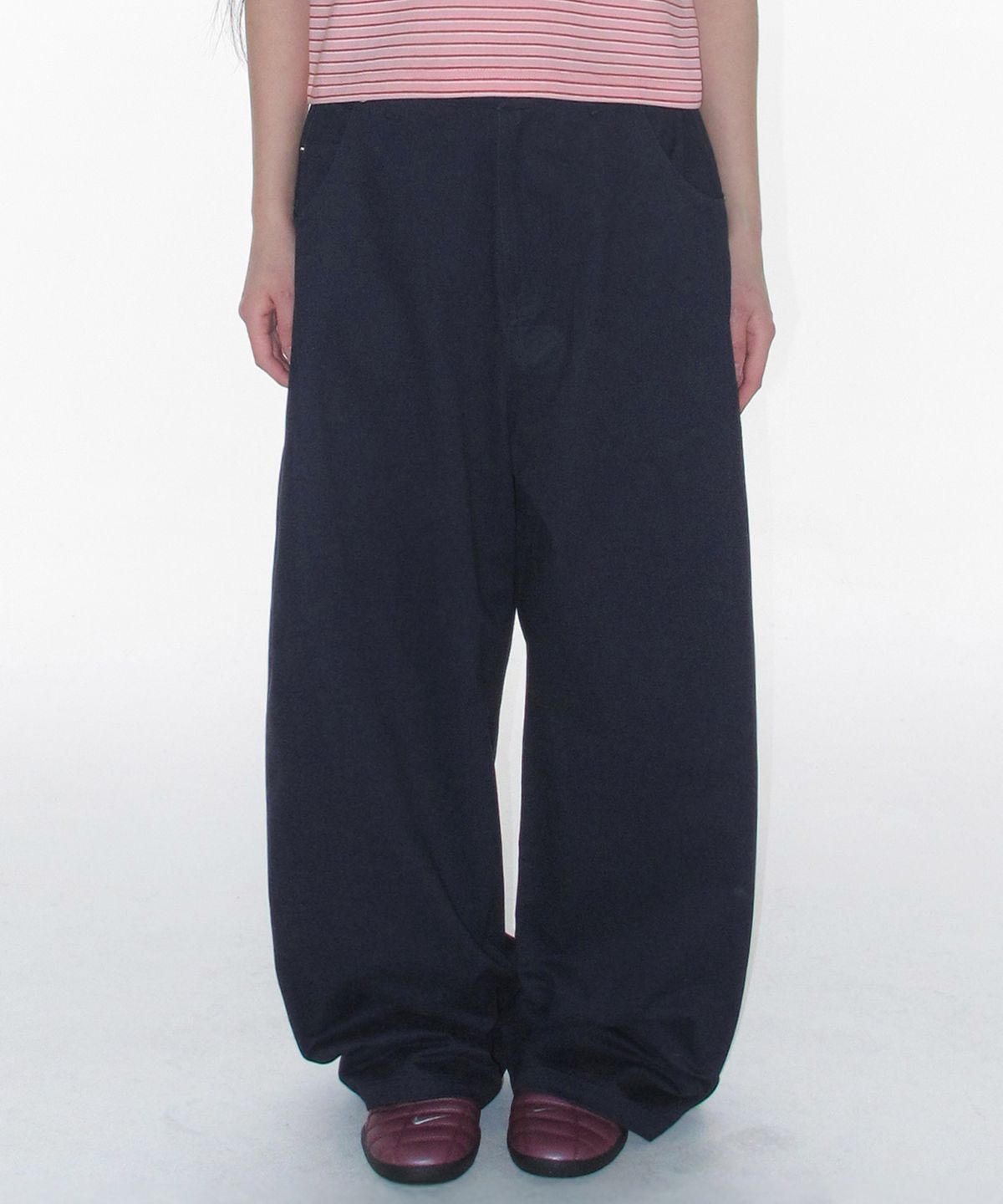 아메스 월드와이드(AMES-WORLDWIDE) 52 WIDE COTTON PANTS NAVY