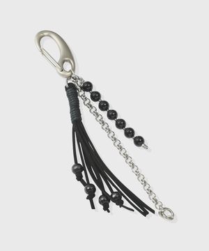 비즈 체인 키링_블랙