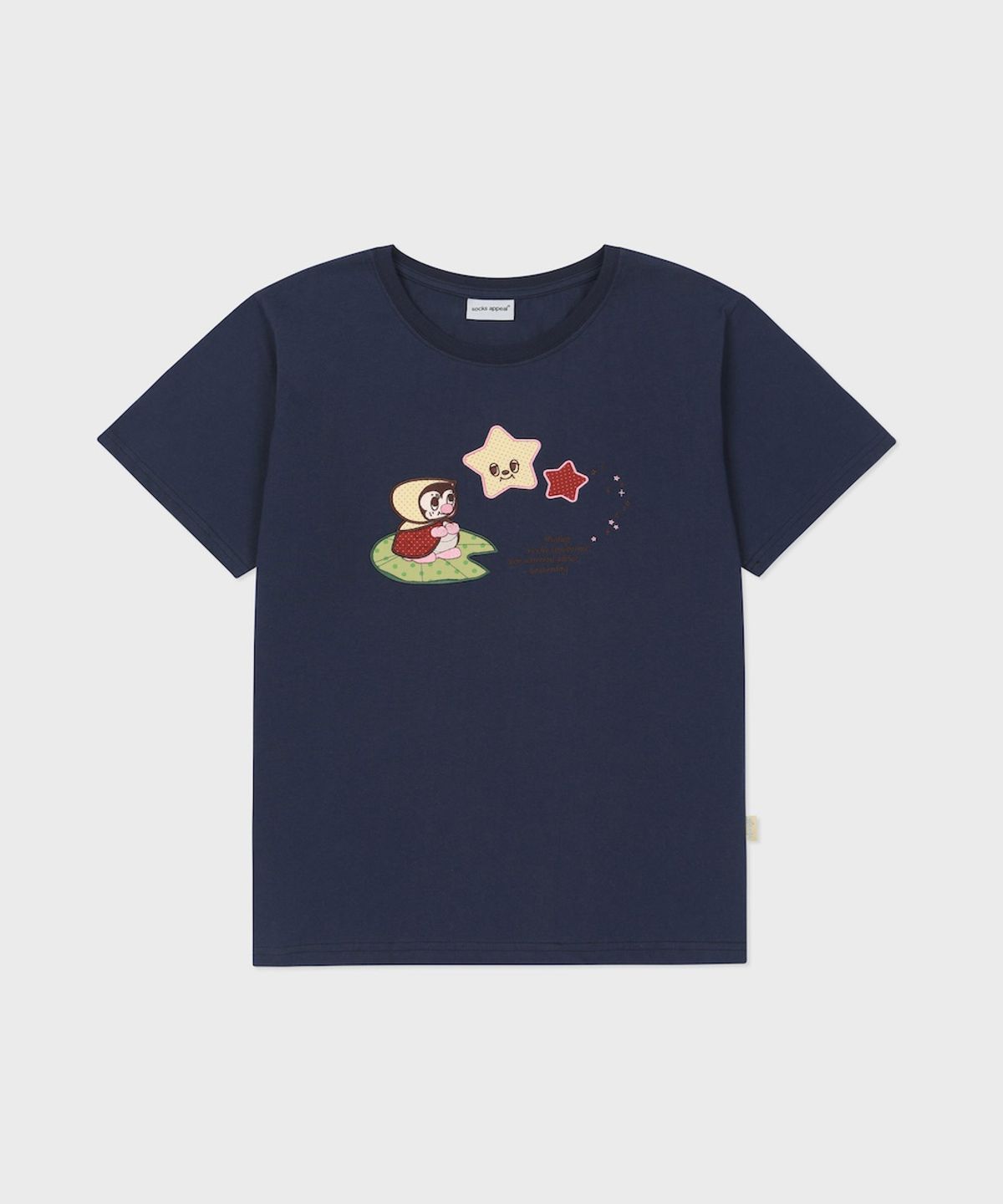 삭스어필(SOCKS APPEAL) HM applique t shirt star ladybug fairy navy