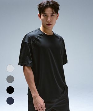 [한스X드로우핏] 액티브 라인 하프 티셔츠 [4color]