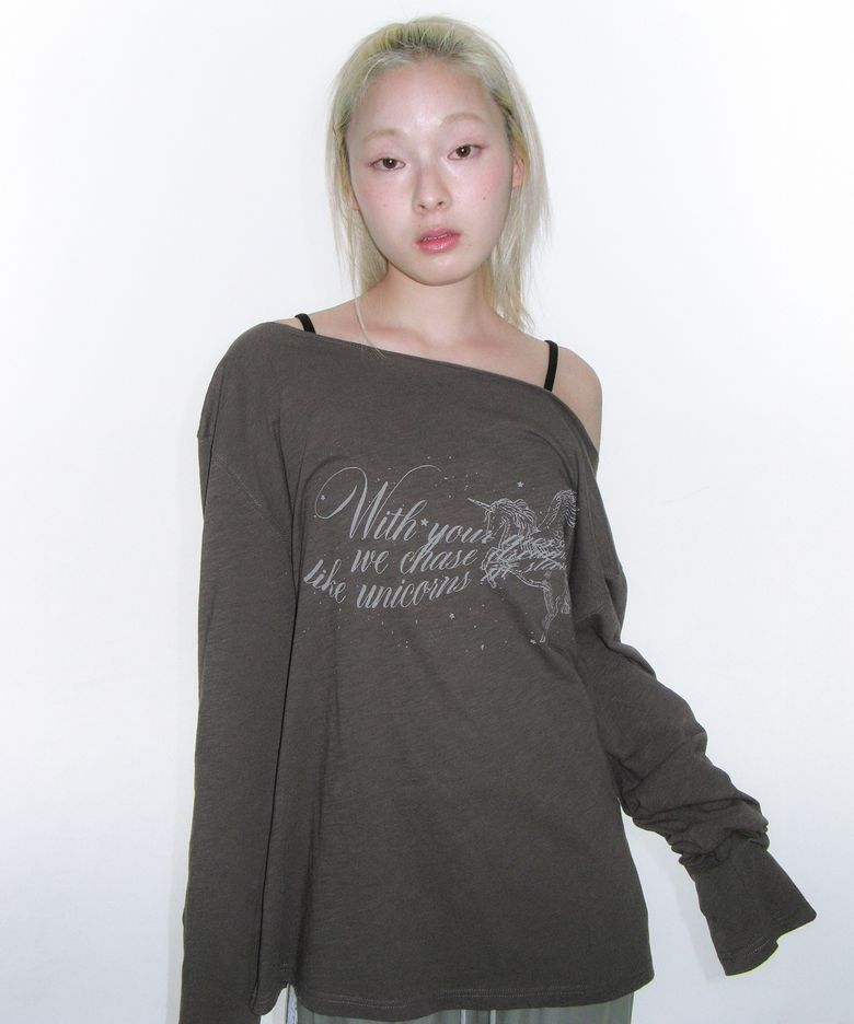 UNICORN SHEER LS TEE CHARCOAL