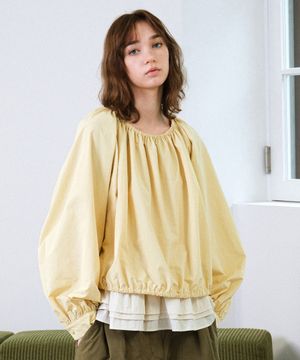 여성 플로라 프릴 블라우스 (L/YELLOW)