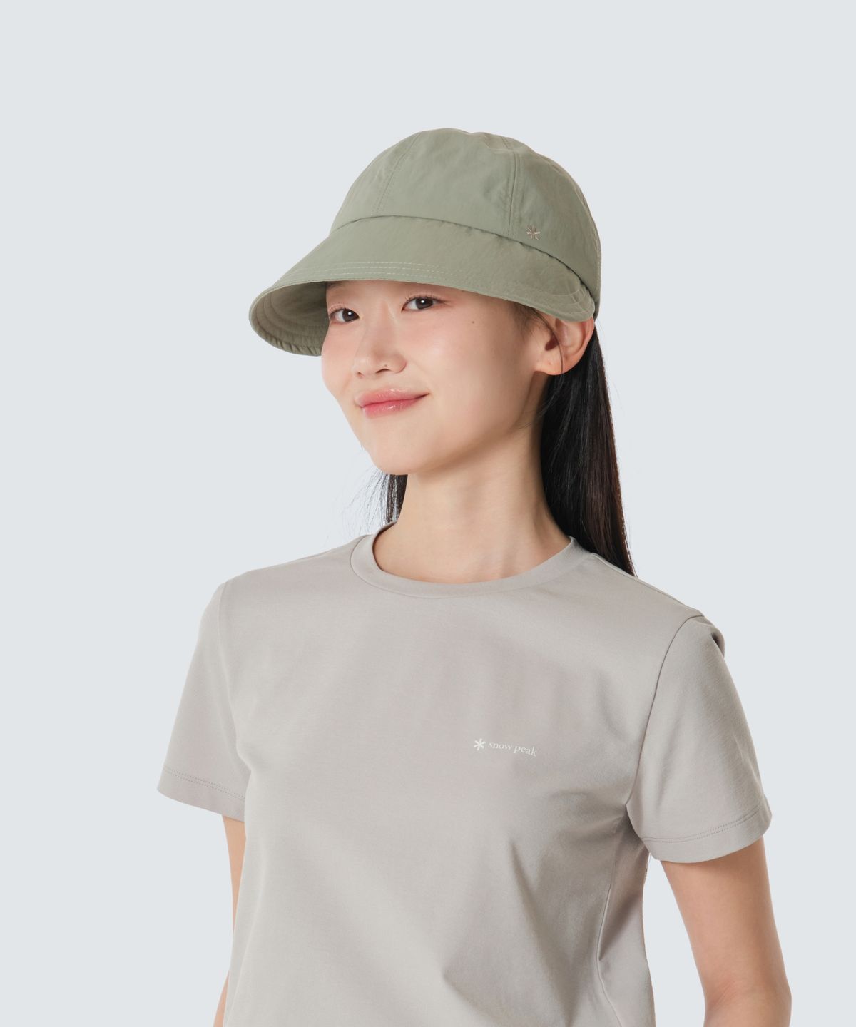 스노우피크 어패럴(SNOWPEAK APPAREL) 캠플 여성 보닛 햇 (S26SWCHA17) Khaki Gray