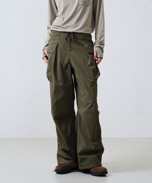 여성 카고 와이드 팬츠 (KHAKI)