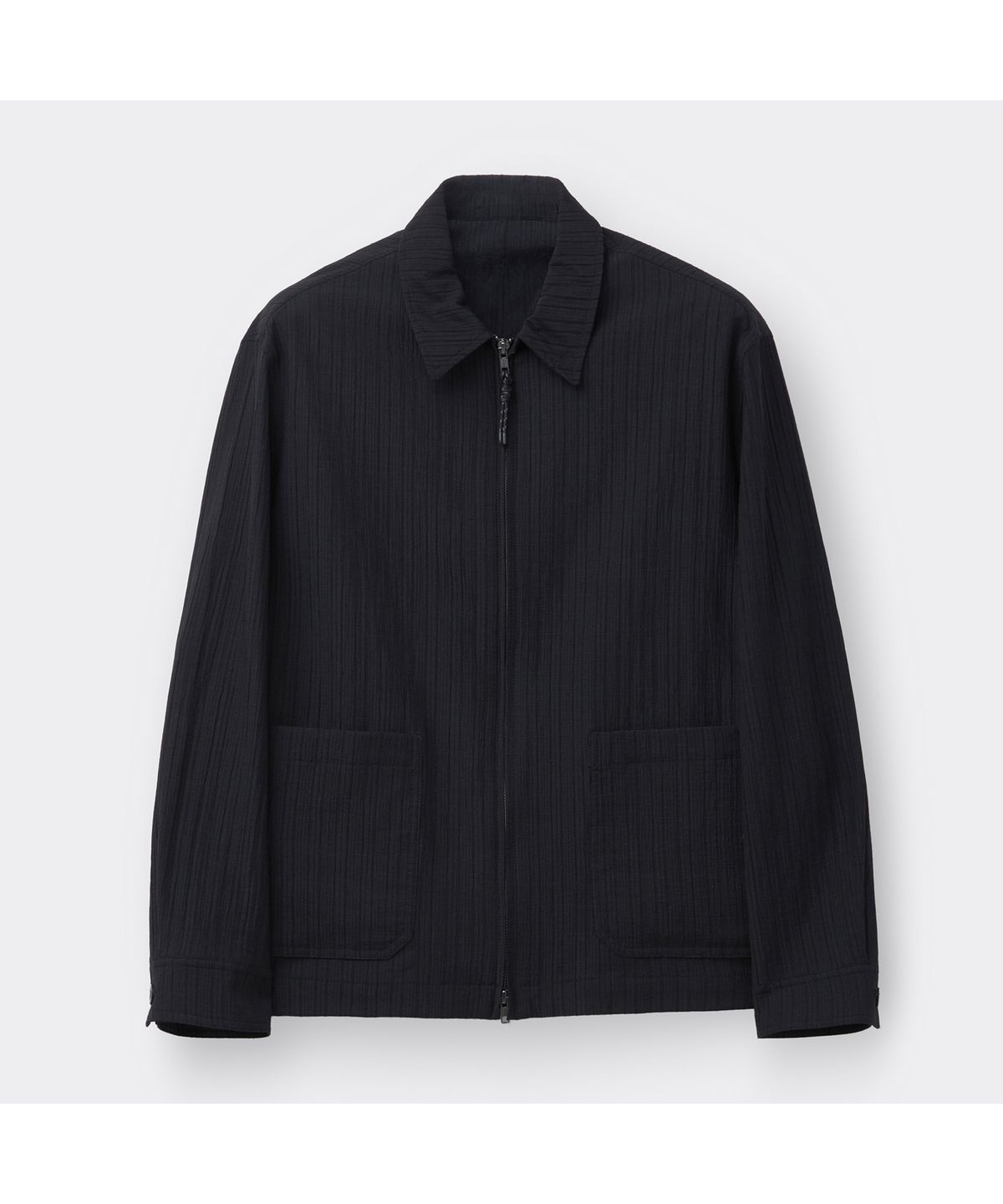 커스텀멜로우(CUSTOMELLOW) Navy Pleats Zip Jacket CWJAM26432NYD
