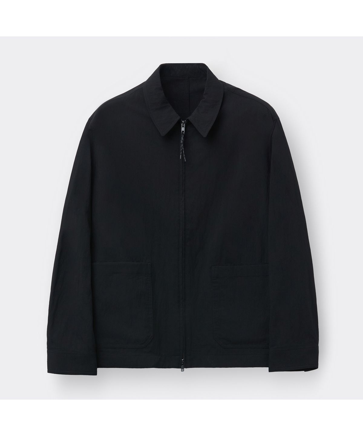 커스텀멜로우(CUSTOMELLOW) Black Rayon Zip Jacket CWJAM26433BKX