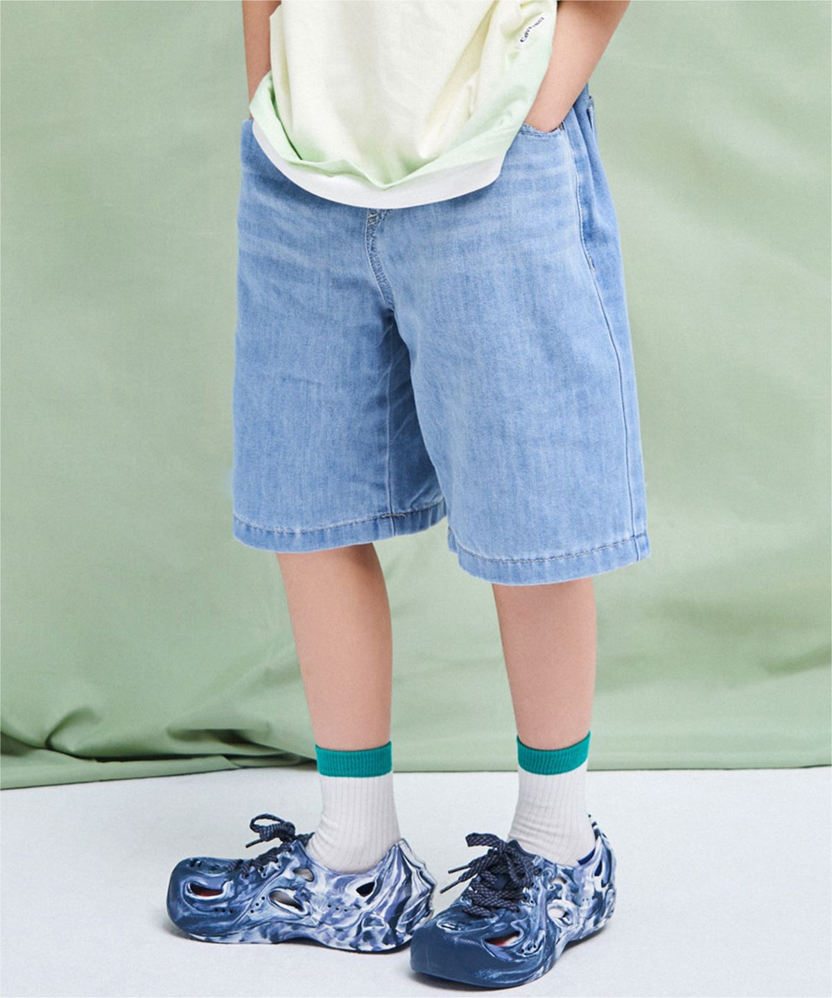 커버낫 키즈(COVERNAT KIDS) 카펜더 5부 데님쇼츠 라이트 블루 CK2602IS41LB