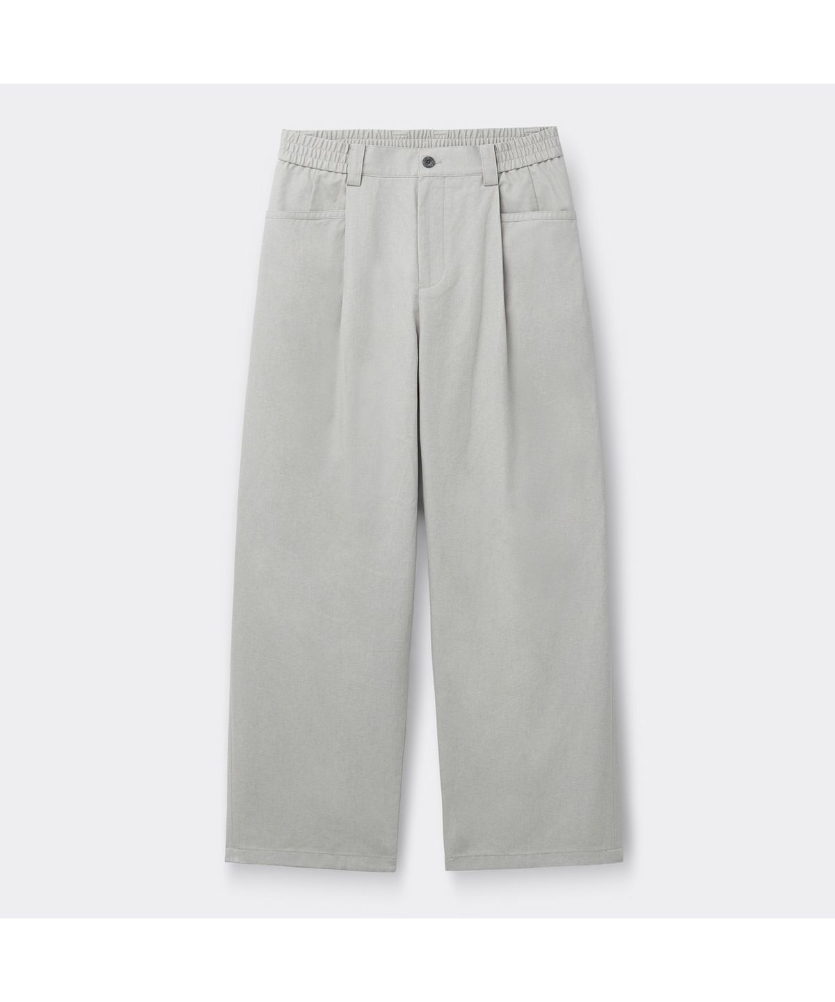 커스텀멜로우(CUSTOMELLOW) Grey Wide Fit Tucked Pants CWPAS26141GYL