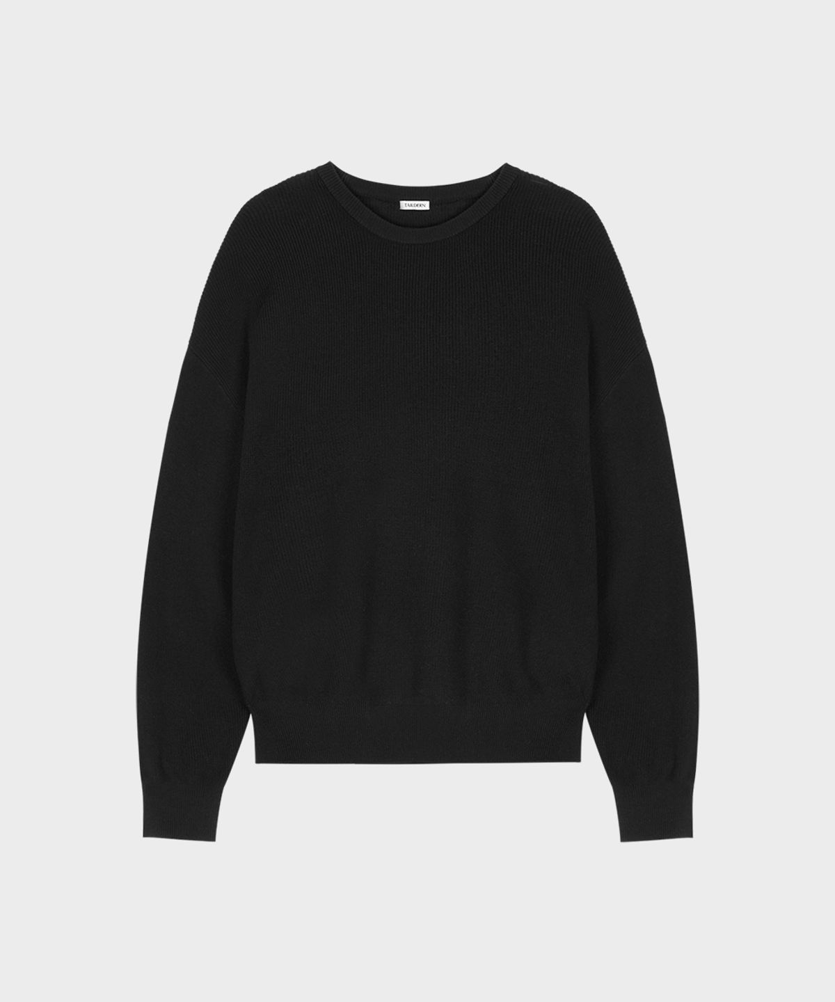 테일던(TAILDERN) Cotton Cashmere Crewneck Sweater Black