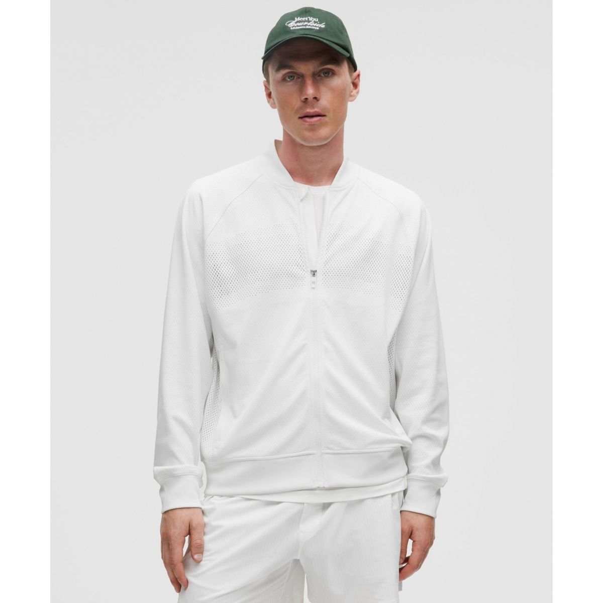 룰루레몬(LULULEMON) 멘즈 엔지니어드 니트 메쉬 테니스 재킷  WHT
