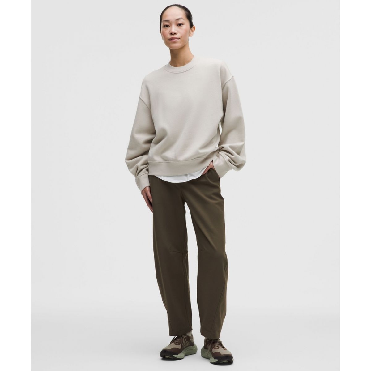 룰루레몬(LULULEMON) 라운지풀 하이라이즈 배럴 레그 팬츠 *아시아 핏  OVBR