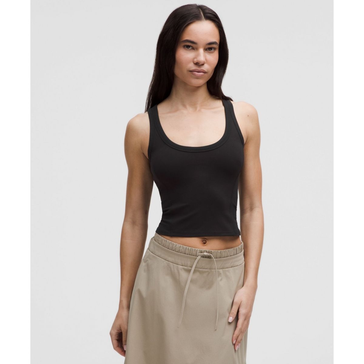 룰루레몬(LULULEMON) 스무드 앤 리브드 Nulu 스쿱넥 탱크탑 *라이트 서포트, B D컵