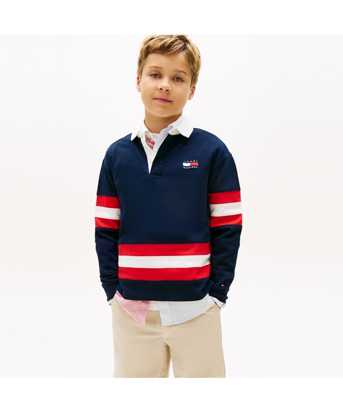 타미힐피거 키즈(TOMMY HILFIGER KIDS) 그래픽 럭비 티셔츠