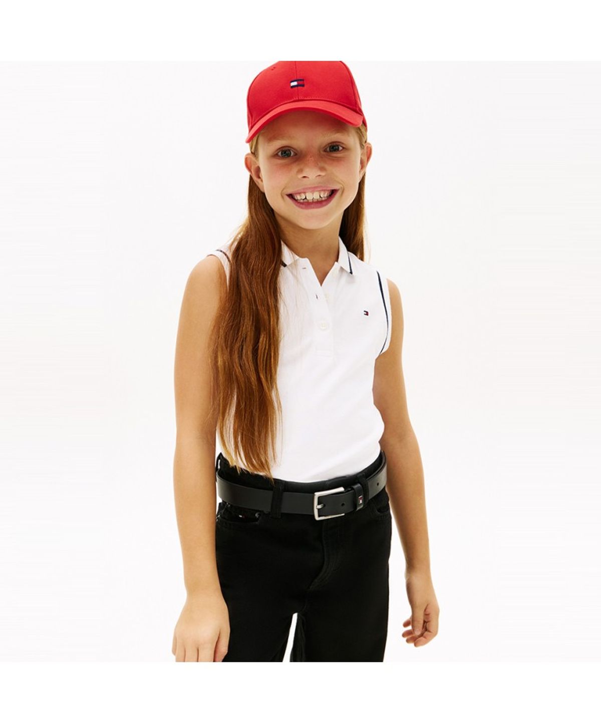 타미힐피거 키즈(TOMMY HILFIGER KIDS) 클래식 폴로 슬리브리스 티셔츠