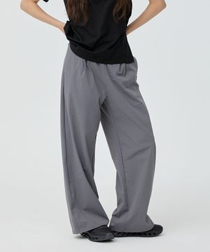 커브드 라인 쿨링 와이드 트라우저 (Grey)