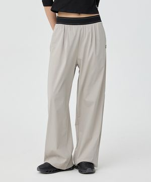 커브드 라인 쿨링 와이드 트라우저 (Beige)
