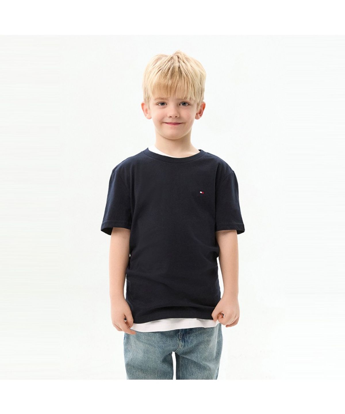 타미힐피거 키즈(TOMMY HILFIGER KIDS) [온라인단독]2PACK 반팔 티셔츠 (화이트&네이비)
