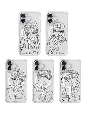 [신지모루X네이버웹툰] 맥세이프 선묘화 일러스트 케이스·투명·하드 소프트 범퍼 젤 클리어 요일별 인기남주 모음 어화둥둥 꽃선비단 굿즈 컬렉션 아이폰 갤럭시