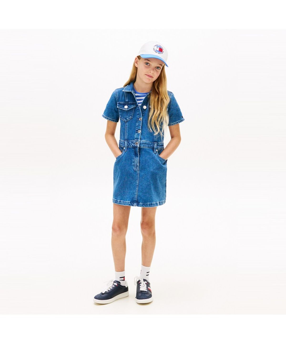 타미힐피거 키즈(TOMMY HILFIGER KIDS) 데님 트러커 드레스