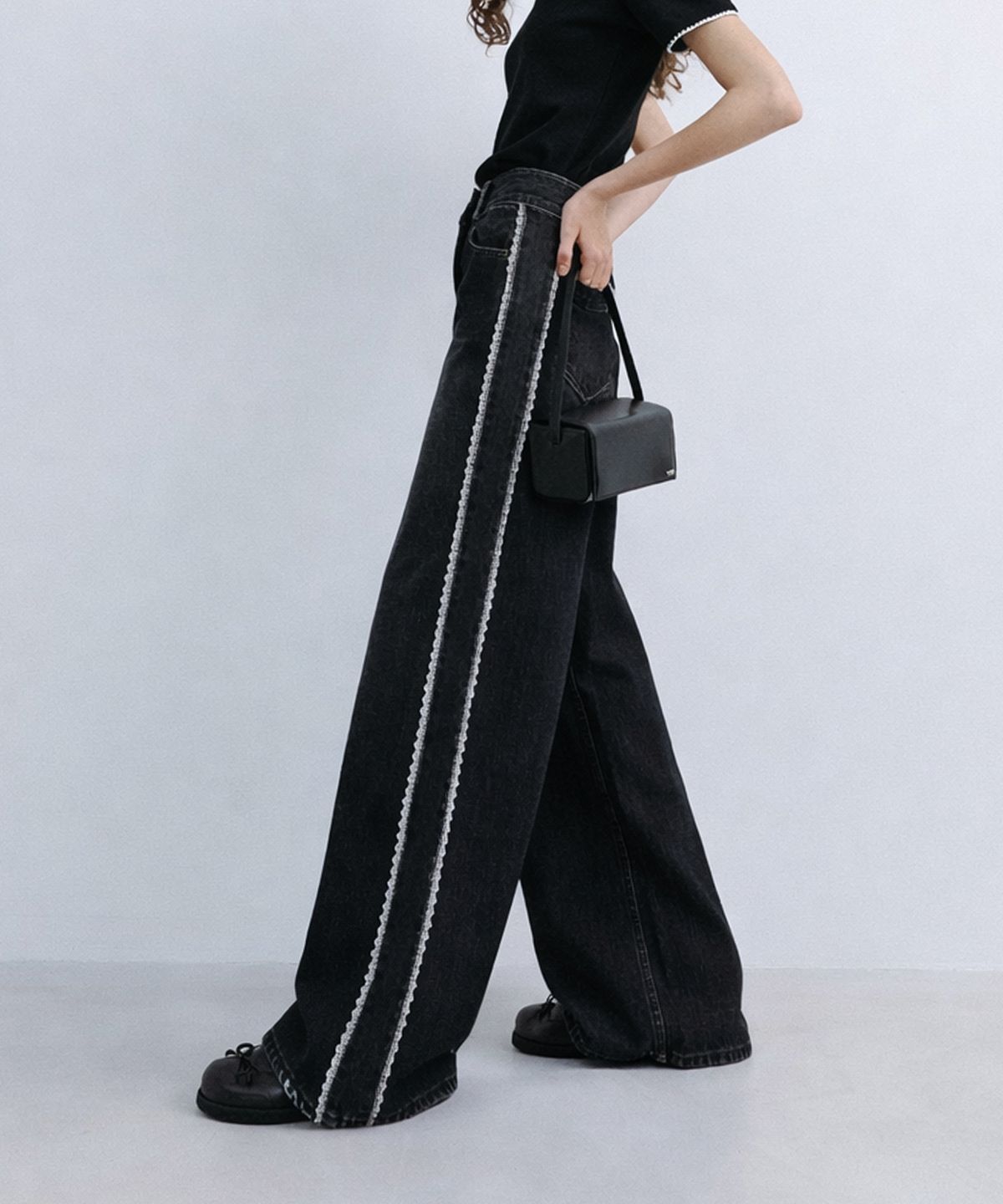 에핑글러(EPINGLER) DENIM LACEBOUND - BLACK