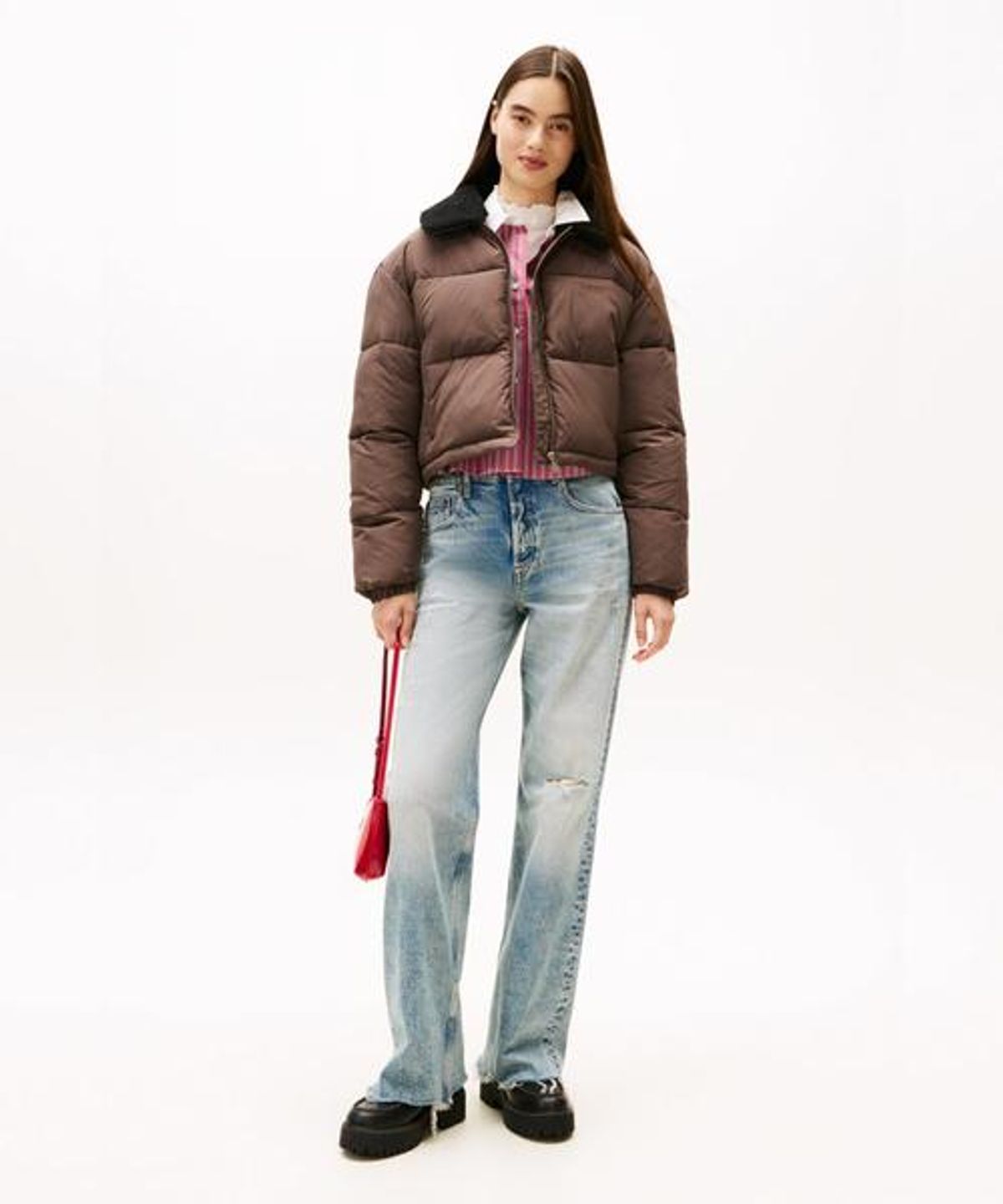 타미진스(TOMMY JEANS) 미아 루즈 핏 라이트 데님 팬츠 (T32G0NEW22TWT11AB)