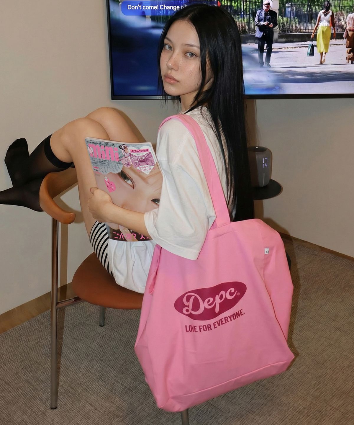 뎁크(DEPC) LOGO ECO BAG - PINK