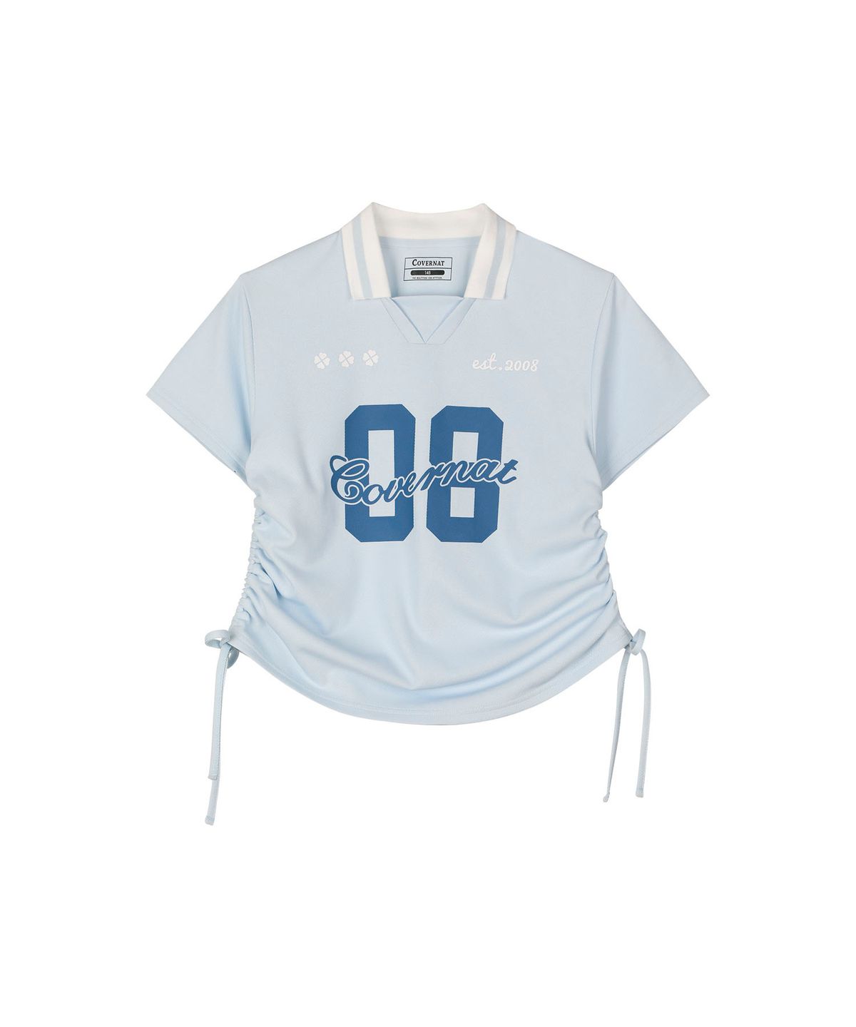 커버낫 키즈(COVERNAT KIDS) 타이포 사이드 스트링 카라티셔츠 라이트블루 CK2602ST78LB