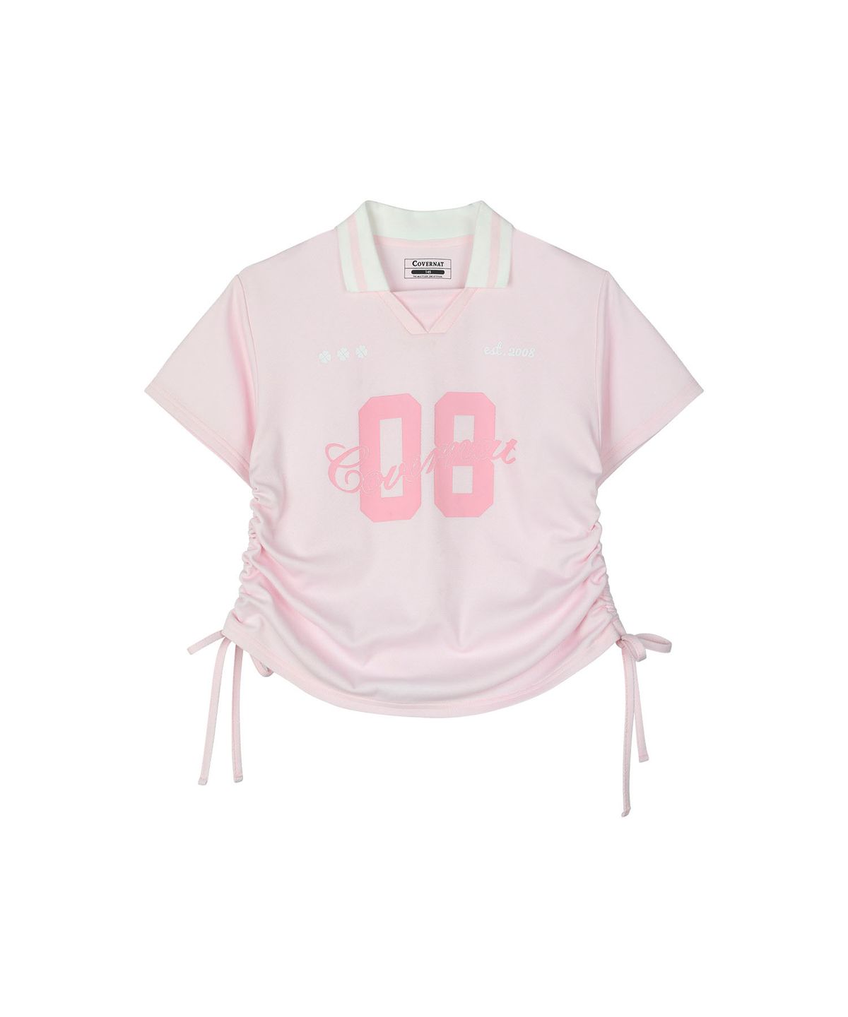 커버낫 키즈(COVERNAT KIDS) 타이포 사이드 스트링 카라티셔츠 핑크 CK2602ST78PI