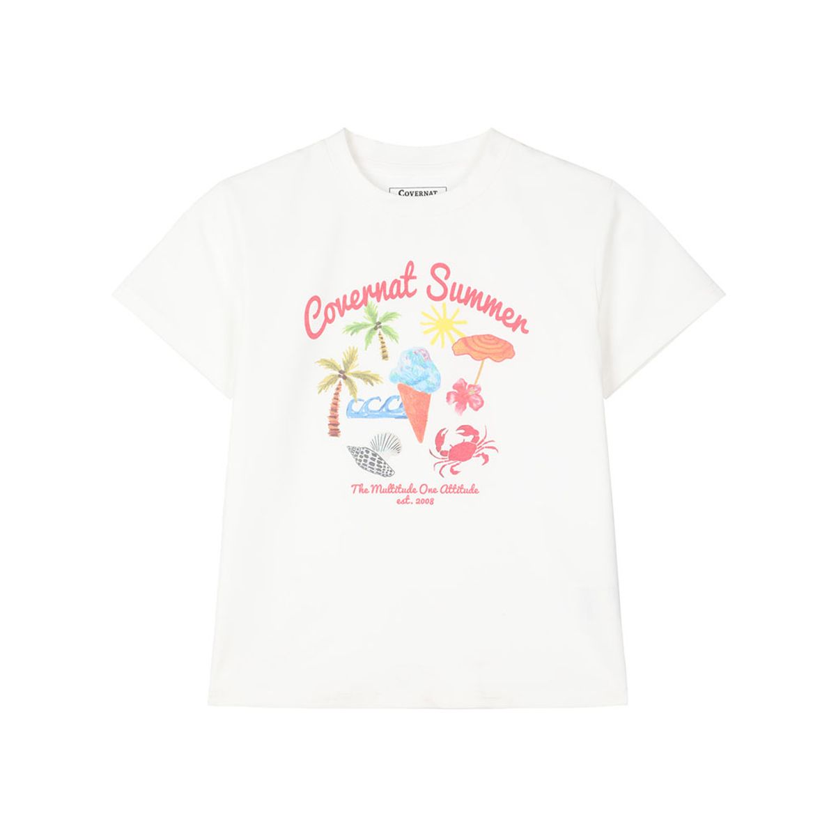 커버낫 키즈(COVERNAT KIDS) 아일랜드 써머 티셔츠 화이트 CK2602ST76WH