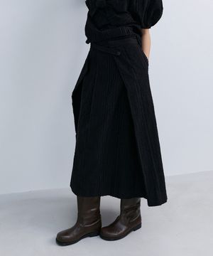 ORIGAMI WRAP SKIRT - BLACK