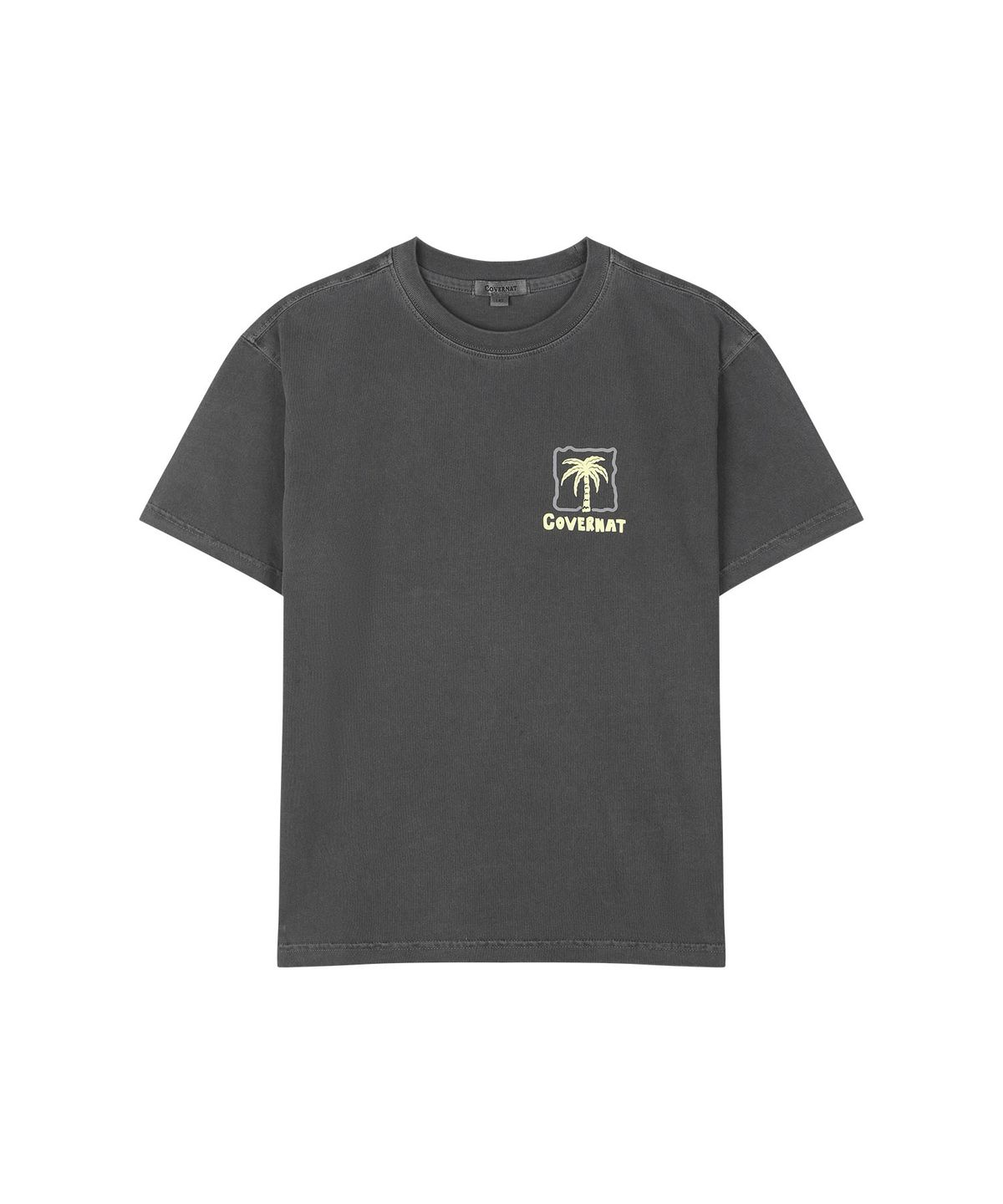 커버낫 키즈(COVERNAT KIDS) 비치 팜트리 피그먼트 티셔츠 차콜 CK2602ST39CH