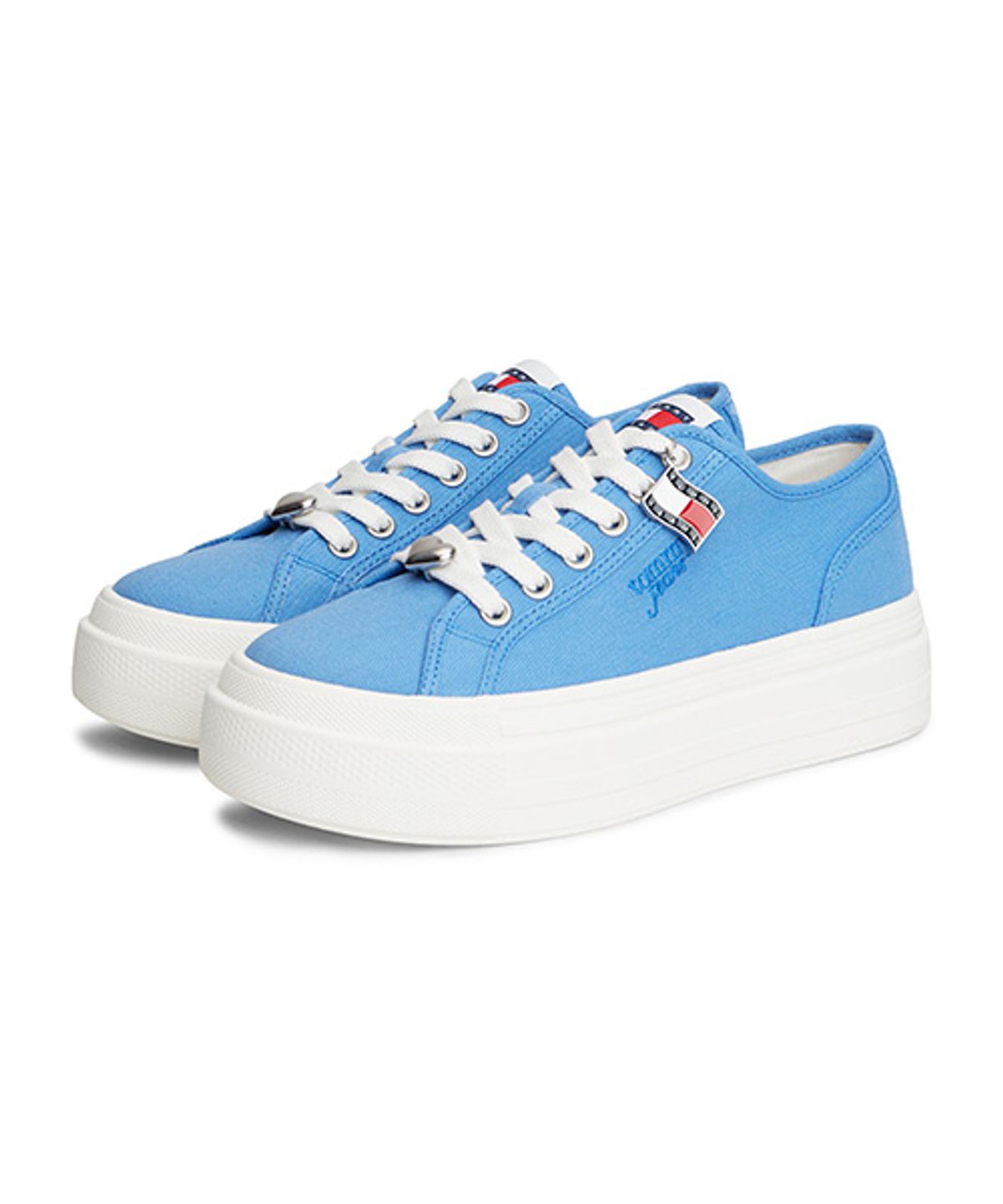 타미힐피거(TOMMY HILFIGER) 도메니카 플랫폼 캔버스 참 스니커즈-블루(T52G1ARS320JT1C4F)