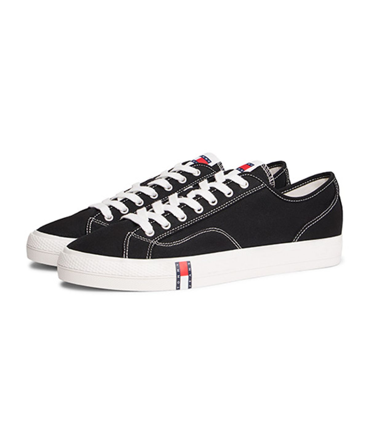 타미힐피거(TOMMY HILFIGER) 아카이브 Y2K 캔버스 스니커즈-블랙(T52G1ARS300FT1BDS)